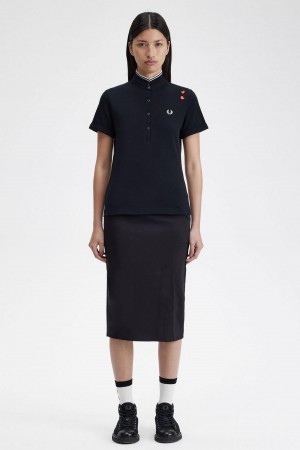 Fred Perry Amy Fred Perry Polo Shirts Damen Schwarz | PCHER68531