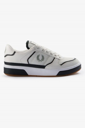 Fred Perry B300 Schuhe Herren Weiß | QCHWA50319