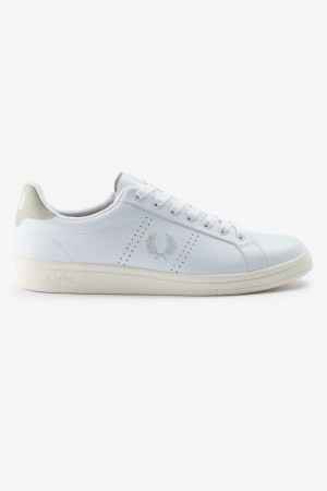 Fred Perry B721 Schuhe Herren Weiß Hell | CHJBT14156