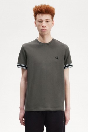 Fred Perry Bold Tipped Piqué T-shirts Herren Grün | DCHKV12164