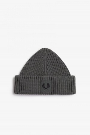 Fred Perry Branded Patch Gerippt Mütze Accessories Grün Schwarz | CHNZX51996
