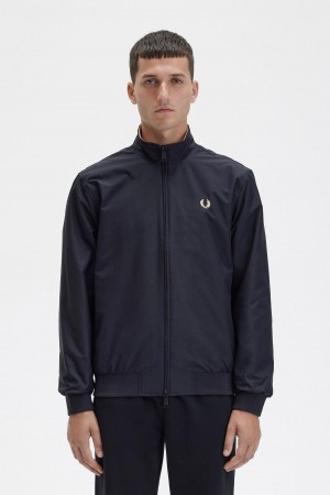 Fred Perry Brentham Mäntel Herren Schwarz | CHIIZ30082