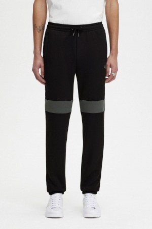 Fred Perry Colour Block Sweat Pants Hosen Herren Schwarz | ZCHNQ16042