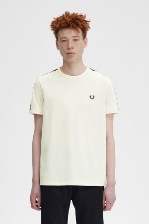 Fred Perry Contrast Tape Ringer T-shirts Herren Braun | TCHWZ16162