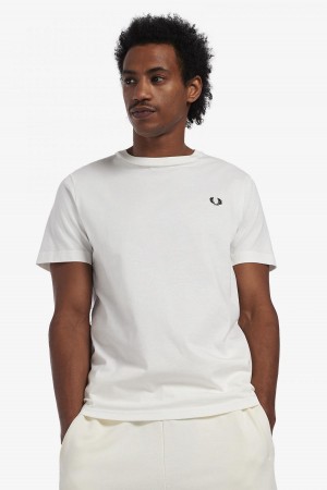 Fred Perry Crew Neck T-shirts Herren Weiß | CHIIZ22641