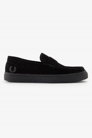 Fred Perry Dawson Loafer Schuhe Herren Schwarz | CHIIZ83827