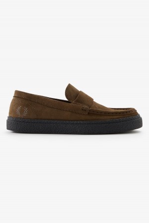 Fred Perry Dawson Loafer Schuhe Herren Shaded Stone | CHQCS15094