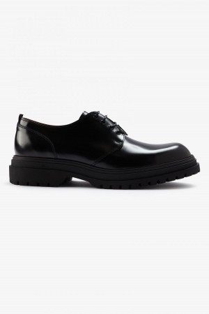 Fred Perry Derby Schuhe Herren Schwarz | YCHVQ28730