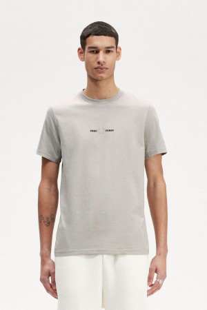 Fred Perry Embroidered T-shirts Herren Limestone | CHJVR24190