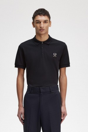Fred Perry Enamel Pin Polo Shirt Polo Shirts Herren Schwarz | CHQCS30414