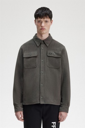 Fred Perry Fleece Hemd Herren Grün | CHCIF44237