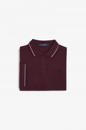 Fred Perry G3600 Fred Perry Shirt Damen Rosa Rosa Schwarz | QCHUV60724