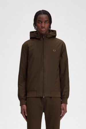 Fred Perry Gepolstert Mit Kapuze Brentham Mäntel Herren Burnt Tobacco | TCHWZ23078