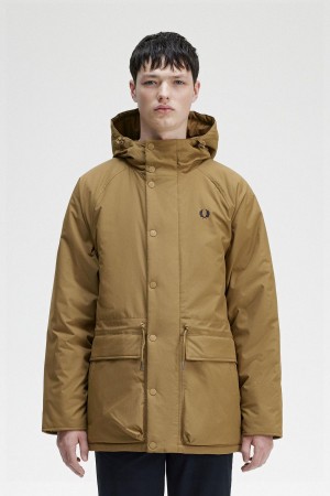 Fred Perry Gepolstert Zip Through Mäntel Herren Shaded Stone | CHQCS88406