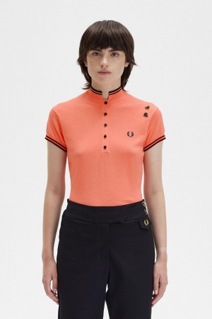 Fred Perry Gestrickt Shirt Strickwaren Damen Koralle | ECHVG24502