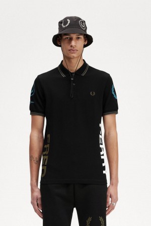 Fred Perry Graphic Branded Fred Perry Shirt Polo Shirts Herren Schwarz | QCHUV15288