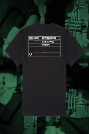 Fred Perry Hamburg Ringer T-shirts Herren Schwarz | CHNZX27876