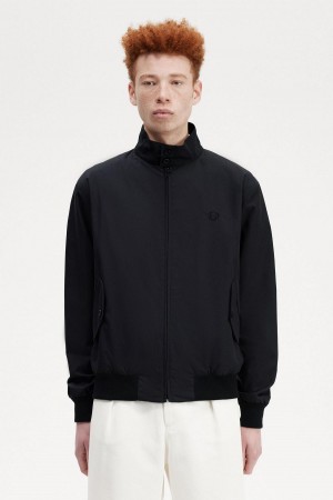 Fred Perry Harrington Mäntel Herren Schwarz | DCHKV31246