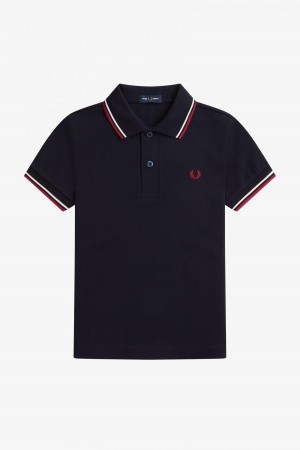Fred Perry Kids Twin Tipped Kinder Accessories Navy Weiß Rot | CHXMI71581