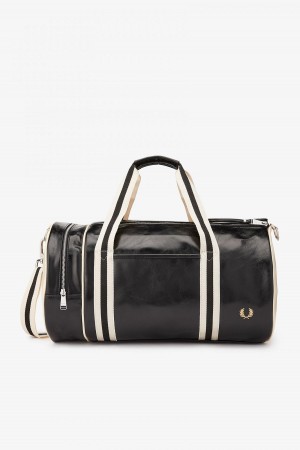 Fred Perry Klassische Barrel Tasche Accessories Schwarz | MCHHR37026