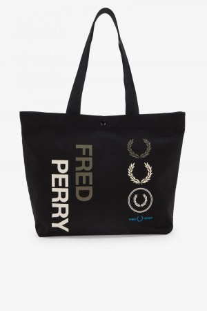 Fred Perry Laurel Wreath Tote Tasche Accessories Schwarz | CHICD82906