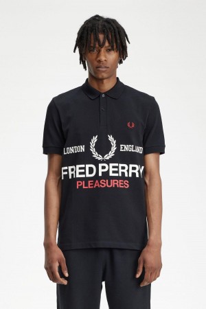 Fred Perry Logo Fred Perry Shirt Polo Shirts Herren Schwarz | ZCHNQ28688