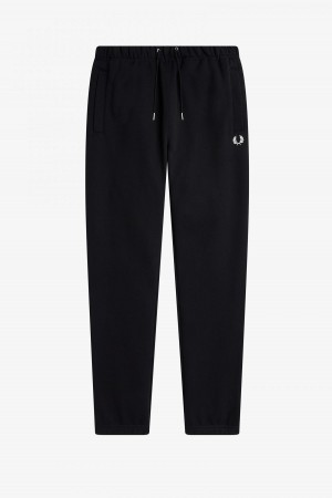 Fred Perry Loopback Sweatpant Trainingsanzug Herren Schwarz | BCHSD23927