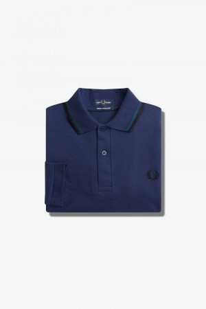 Fred Perry M1212 Fred Perry Shirt Herren Navy Blau Schwarz | GCHEC46715