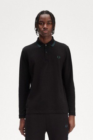 Fred Perry M1212 Polo Shirts Herren Schwarz Blau Blau | MCHHR62614