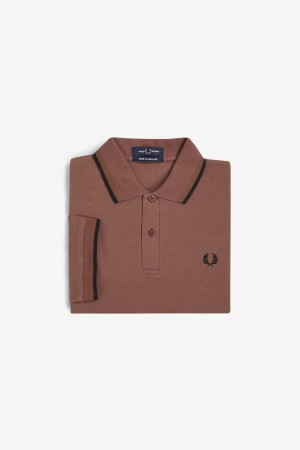 Fred Perry M12 Fred Perry Shirt Herren Braun Dunkelschwarz | ECHHC85172