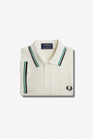 Fred Perry M12 Fred Perry Shirt Herren Hellgrün Schwarz | CHZDE18449