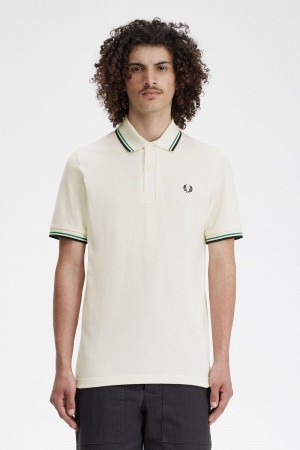 Fred Perry M12 Polo Shirts Herren Hellgrün Schwarz | LCHTR28718