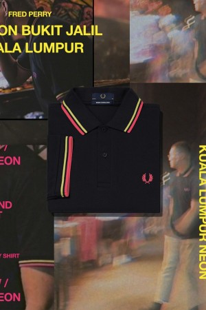 Fred Perry M12 Polo Shirts Herren Schwarz Gelb | TCHWZ23845