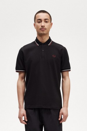 Fred Perry M12 Polo Shirts Herren Schwarz | ACHDF80906