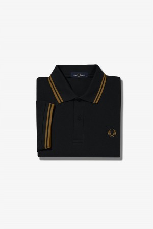 Fred Perry M3600 Fred Perry Shirt Herren Schwarz | ZCHNQ29570
