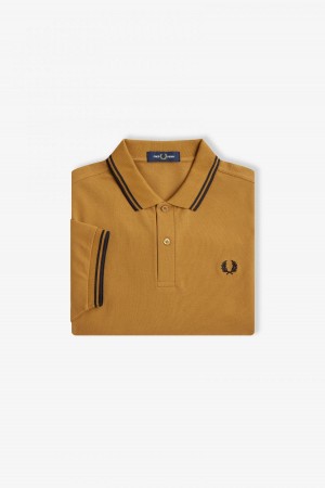 Fred Perry M3600 Fred Perry Shirt Herren Dunkelschwarz Schwarz | CHJVR37813