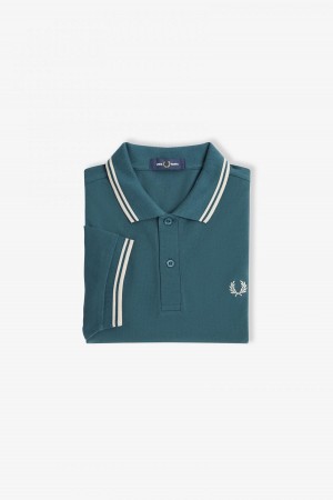 Fred Perry M3600 Fred Perry Shirt Herren Blau Hellhell | LCHSX74339