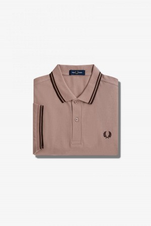 Fred Perry M3600 Fred Perry Shirt Herren Dunkelrosa | CHEAH17759