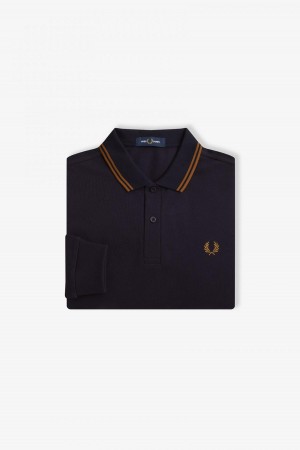 Fred Perry M3636 Fred Perry Shirt Herren Navy Dunkeldunkel | PCHER74948