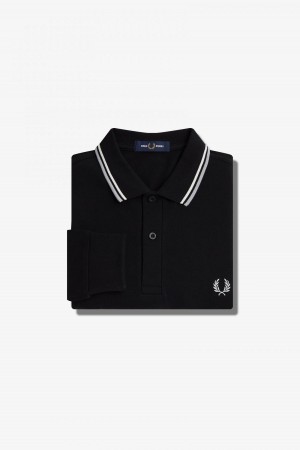 Fred Perry M3636 Fred Perry Shirt Herren Schwarz | CHQAV85044