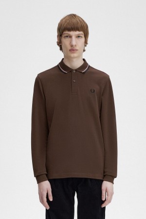 Fred Perry M3636 Polo Shirts Herren Dunkelrosa Schwarz | BCHSD97540