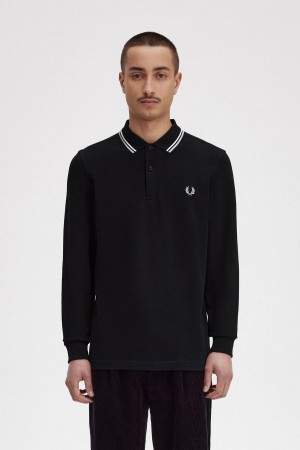Fred Perry M3636 Polo Shirts Herren Schwarz | CHJZR40384