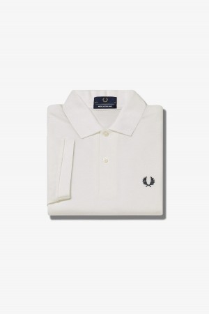 Fred Perry M3 Fred Perry Shirt Herren Weiß Navy | SCHNY84649