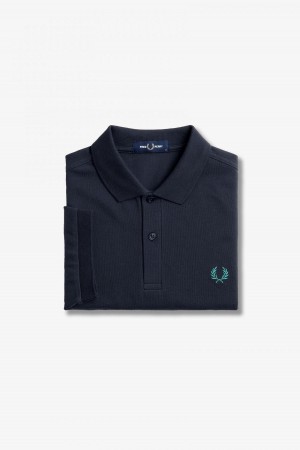 Fred Perry M6000 Fred Perry Shirt Herren Navy Tiefesmintfarben | BCHSO53755