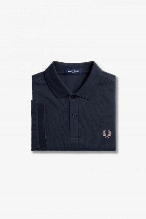Fred Perry M6000 Fred Perry Shirt Herren Navy Dunkelrosa | CHCVG88599
