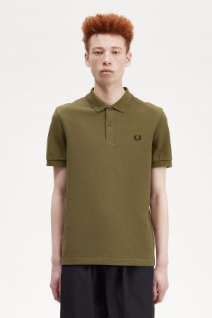 Fred Perry M6000 Polo Shirts Herren Grün Schwarz | XCHGW75176