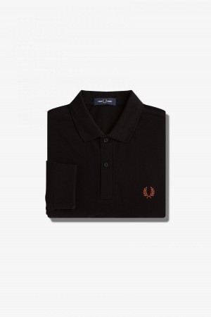 Fred Perry M6006 Fred Perry Shirt Herren Schwarz Braun | CHXBR92497