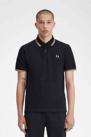 Fred Perry Makati M12 Polo Shirts Herren Schwarz | CHICD42296