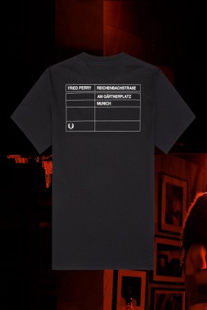 Fred Perry Munich Ringer T-shirts Herren Schwarz | BCHSD30864