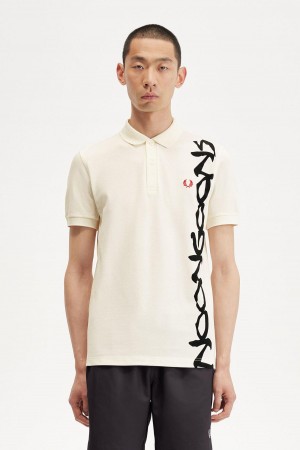 Fred Perry Noongoons Graphic Polo Shirt Polo Shirts Herren Weiß | FCHUI85779